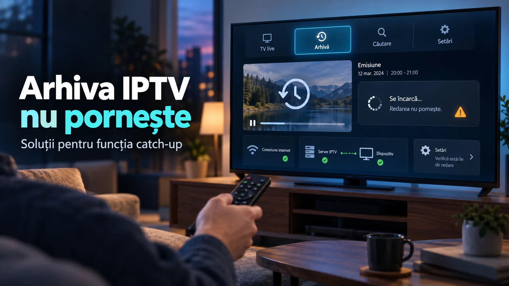 iptv nu reda arhiva catch up — Arhiva IPTV nu pornește: soluții pentru funcția catch-up