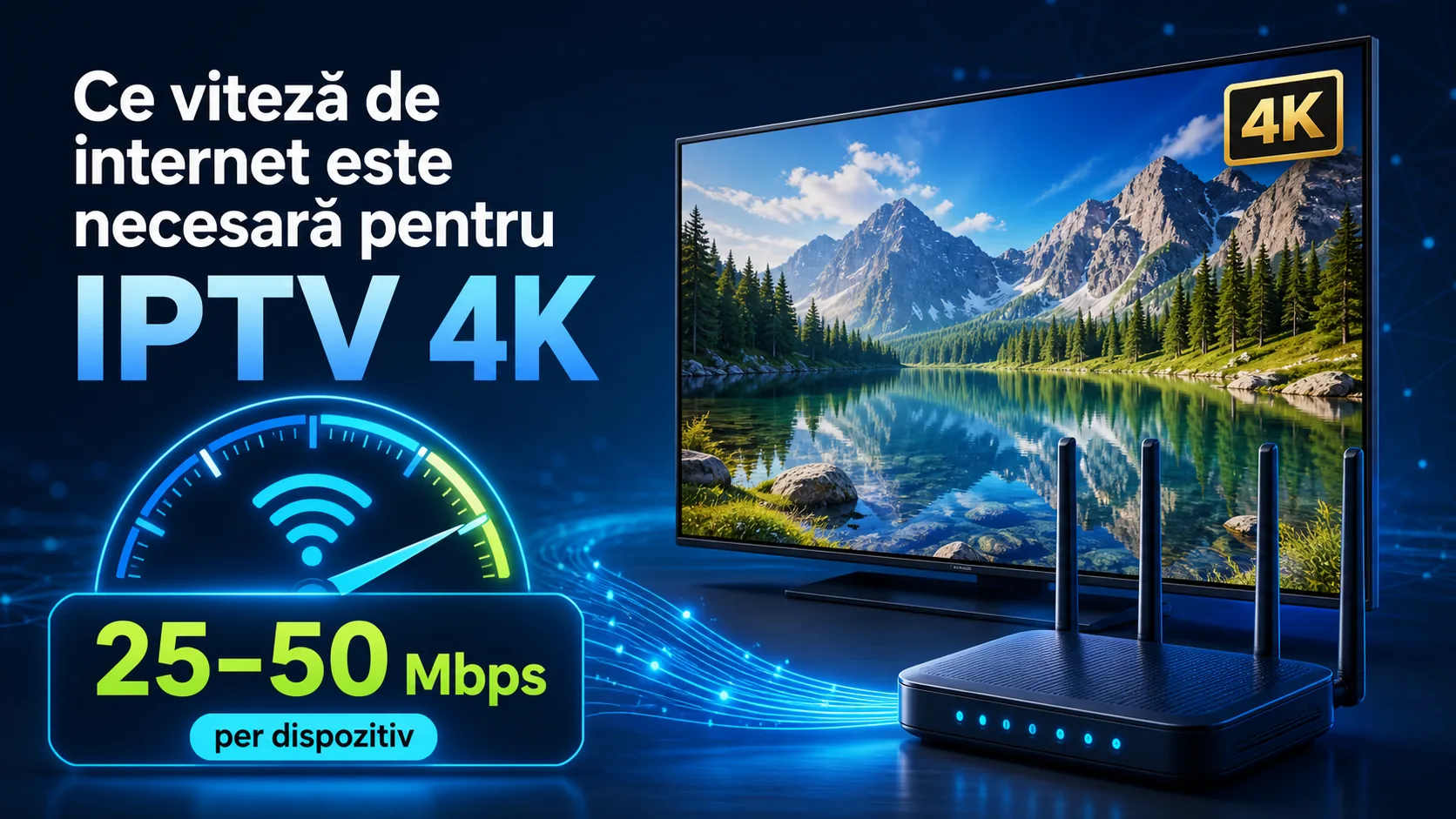 Ce viteză de internet este necesară pentru IPTV 4K?